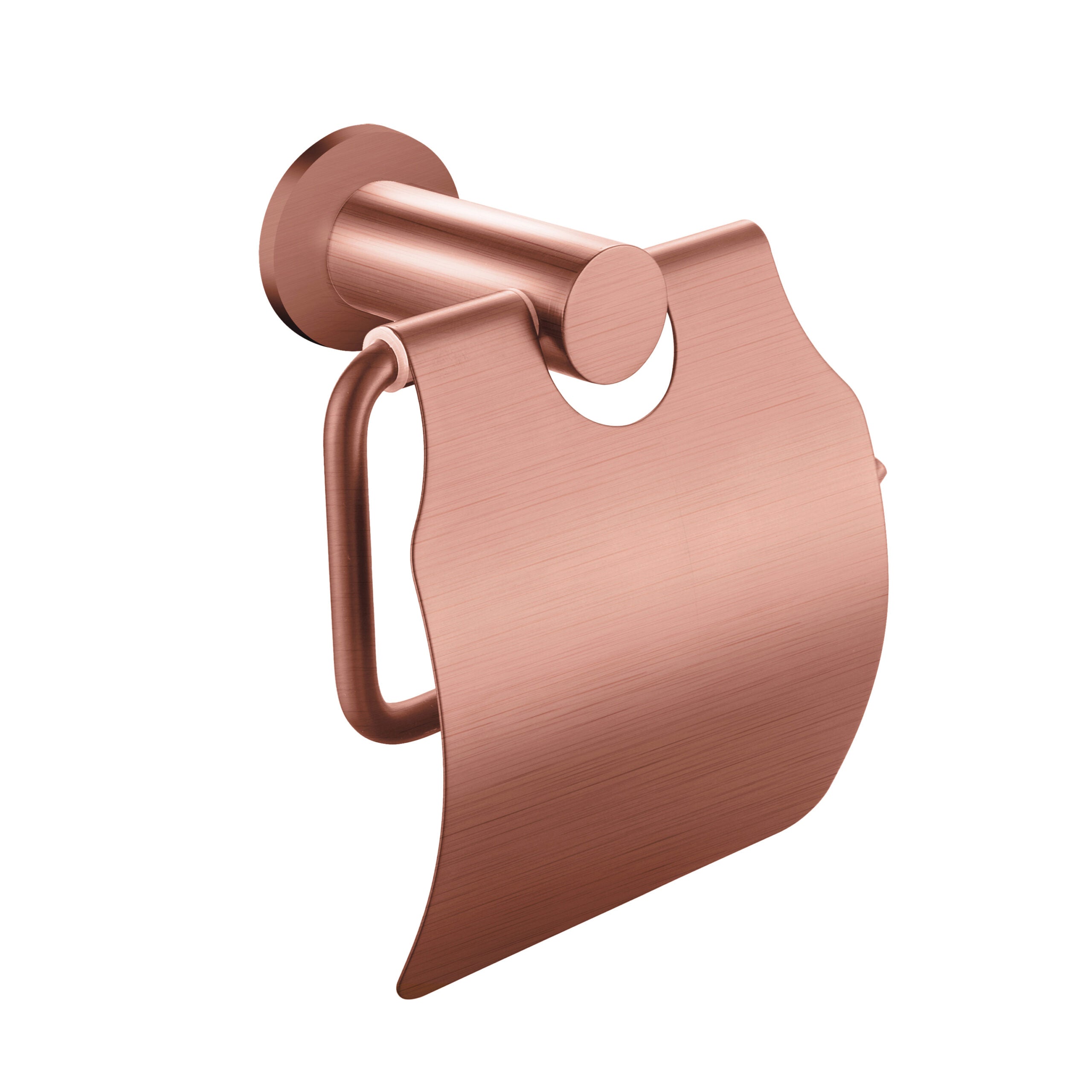Aloni toiletrolhouder met klep - geborsteld koper