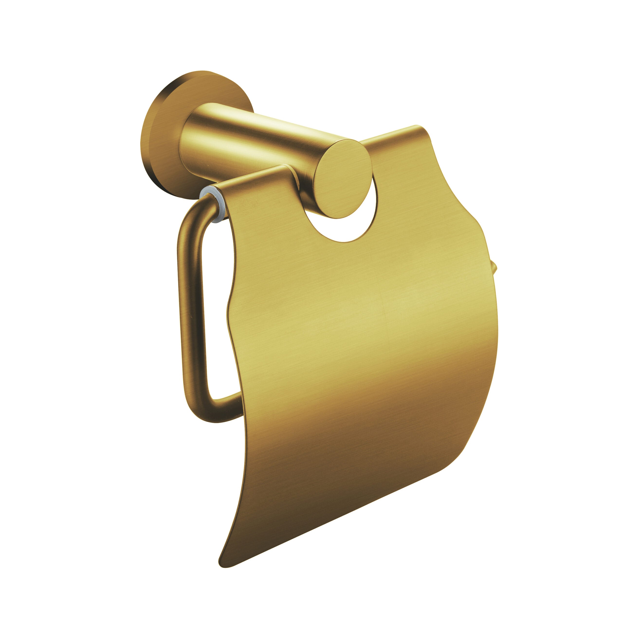 Aloni toiletrolhouder met klep - geborsteld goud