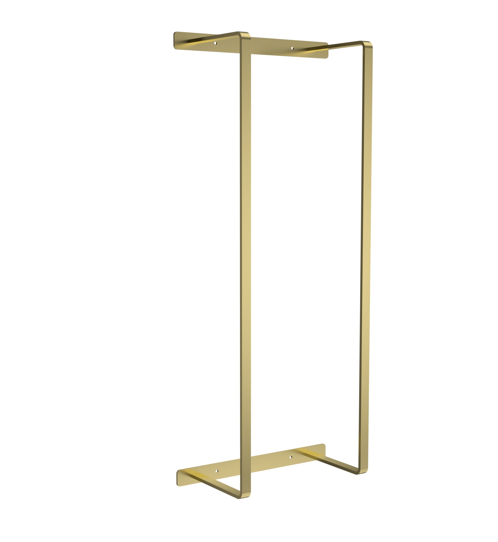 Handdoekrek - verticaal - 67x28x14 cm - geborsteld goud