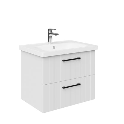 Creavit d10 wastafelkast met 2 laden 60,6 cm - wit