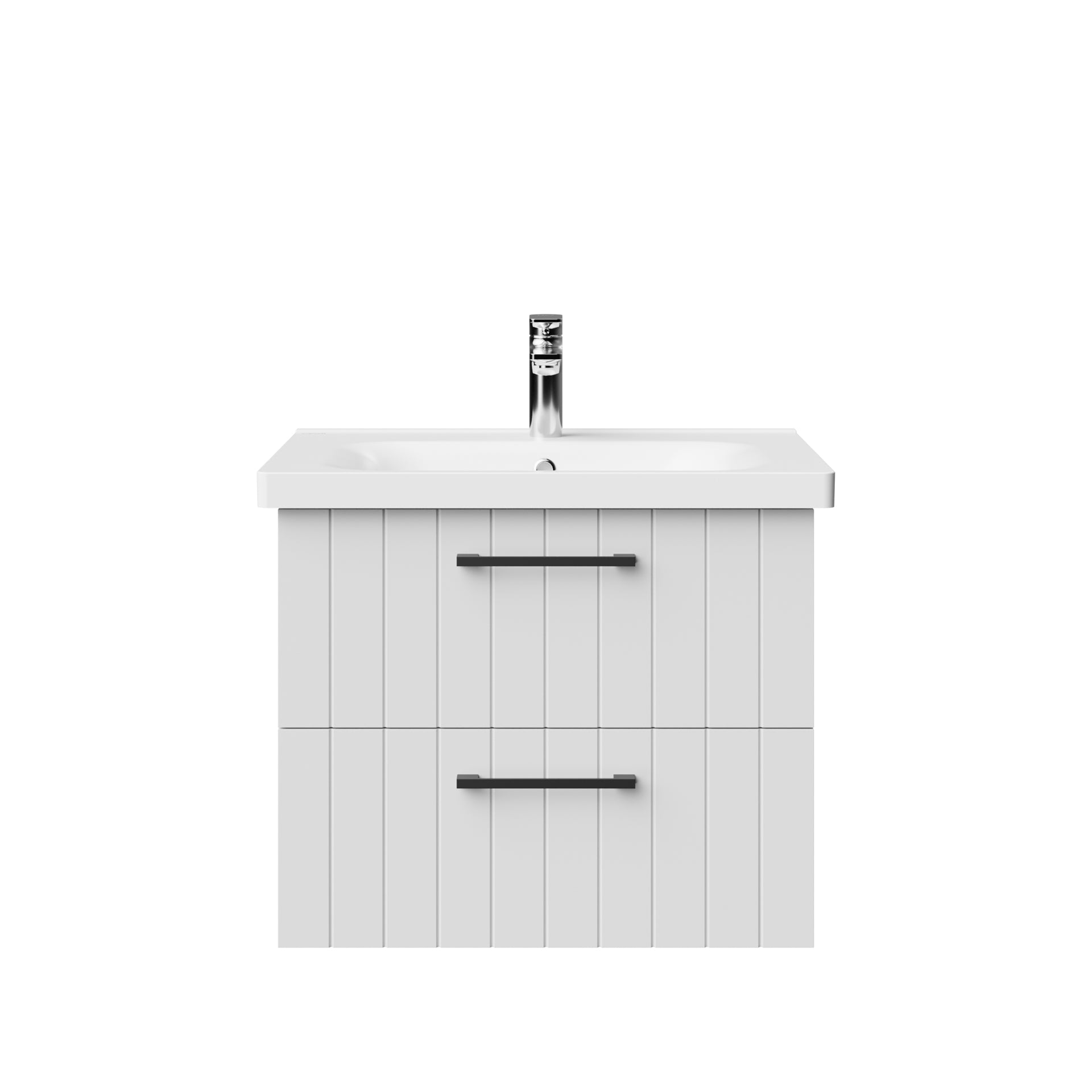 Creavit d10 wastafelkast met 2 laden 60,6 cm - wit