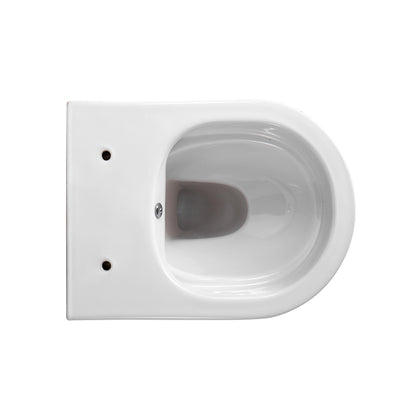 SH Darlo hangtoilet met bidet - randloos - met bidetkraan koud water - zonder zitting - compact 49 cm - glanzend wit