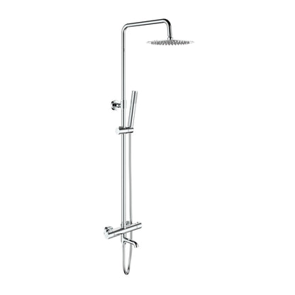 Aloni optima rondo regendoucheset met draaibare uitloop - thermostatisch - opbouw - cool touch - chroom