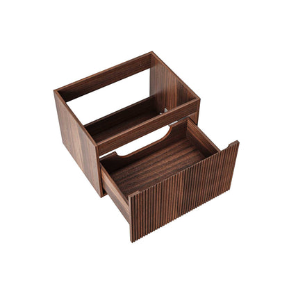 Aloni ela wastafelonderkast - 1 lade - greeploos - soft close – 60x40x45 cm - wenge