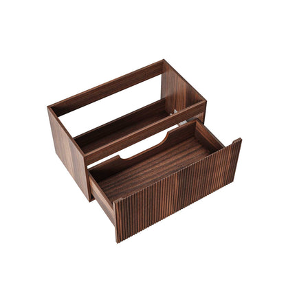 Aloni ela wastafelonderkast - 1 lade - greeploos - soft close – 80x40x45 cm - wenge