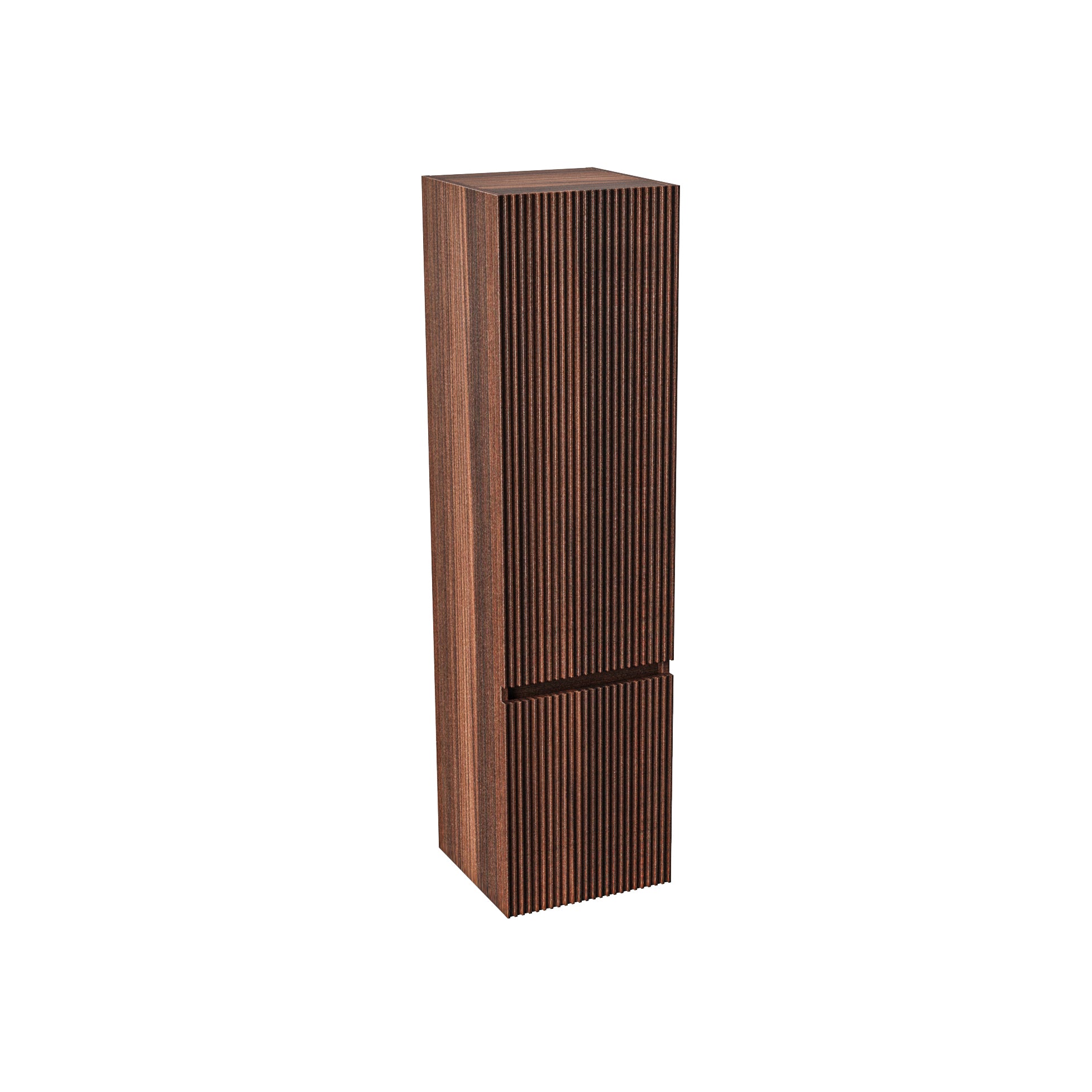 Aloni ela kolomkast - 2 deuren - greeploos - soft close - omkeerbaar - 35x135x35 cm - wenge