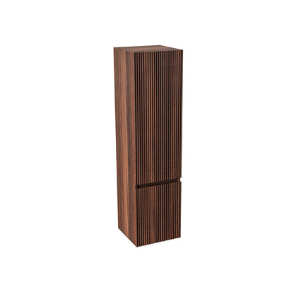 Aloni ela kolomkast - 2 deuren - greeploos - soft close - omkeerbaar - 35x135x35 cm - wenge