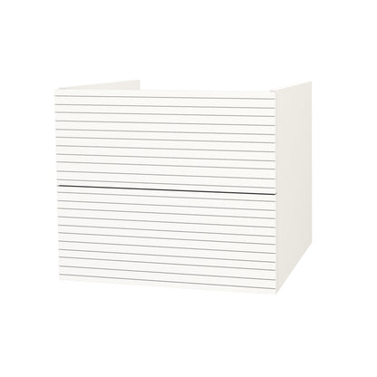 Elite onderkast met horizontaal reliëf (60cm) - mat wit