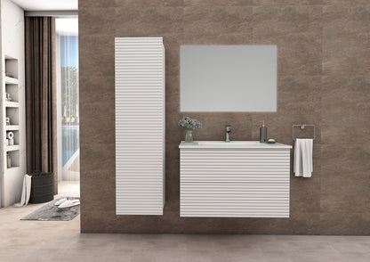 Aloni Elite onderkast met horizontaal reliëf (60cm) - mat wit