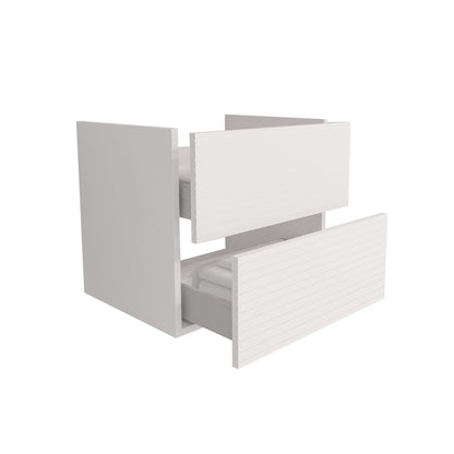 Aloni Elite onderkast met horizontaal reliëf (60cm) - mat wit