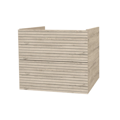 Elite onderkast met horizontaal reliëf (60cm) - licht hout
