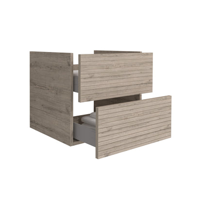 Aloni Elite onderkast met horizontaal reliëf (60cm) - licht hout