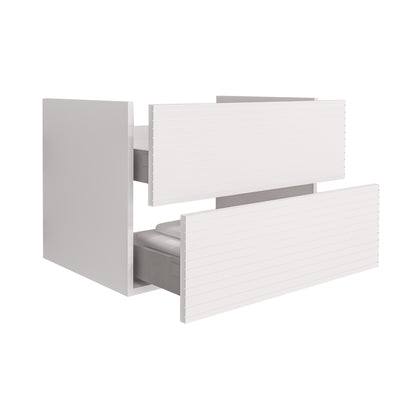 Aloni Elite onderkast met horizontaal reliëf (80cm) - mat wit