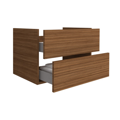Aloni Elite onderkast met horizontaal reliëf (80cm) - walnoot