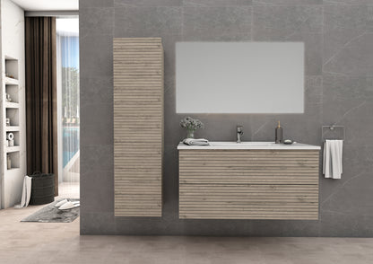 Aloni Elite onderkast met horizontaal reliëf (80cm) - licht hout