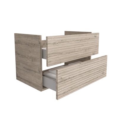 Aloni Elite onderkast met horizontaal reliëf (80cm) - licht hout