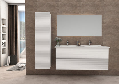Aloni Elite onderkast met horizontaal reliëf (120cm) - mat wit