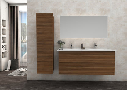 Aloni Elite onderkast met horizontaal reliëf (120cm) - walnoot