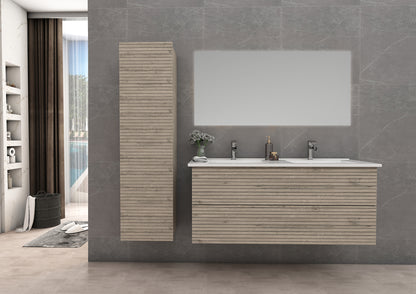 Aloni Elite onderkast met horizontaal reliëf (120cm) - licht hout