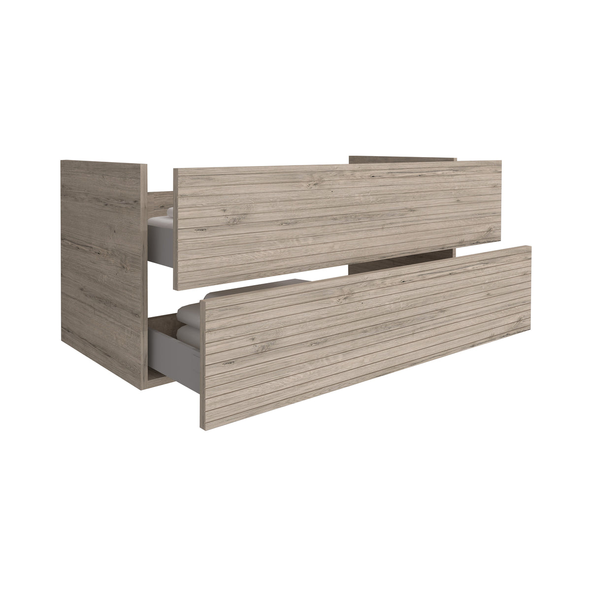 Aloni Elite onderkast met horizontaal reliëf (120cm) - licht hout