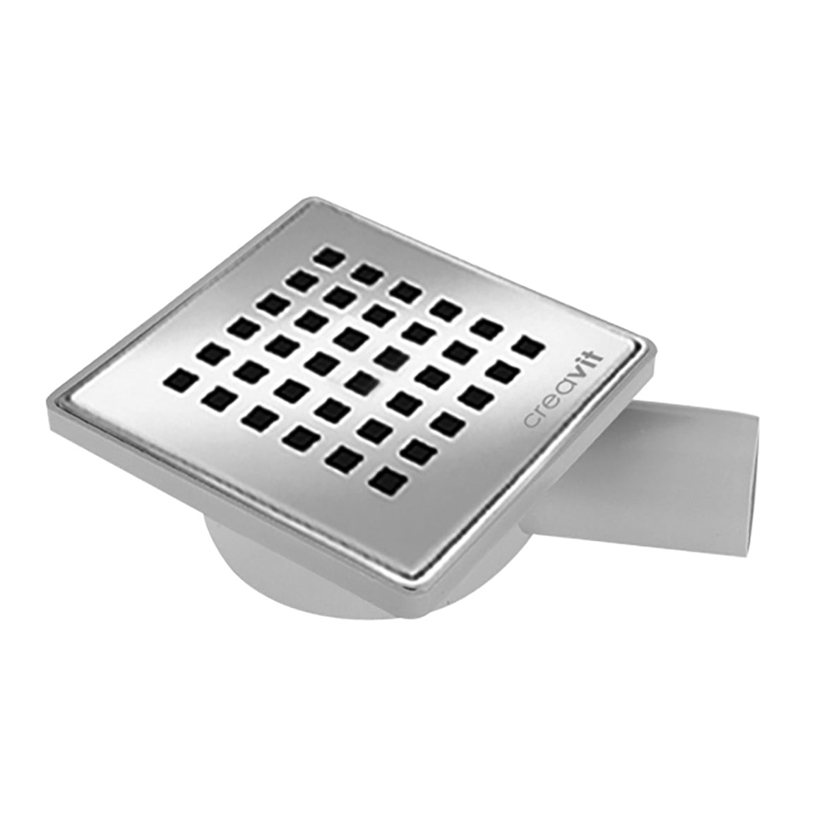 Vloersifon in pvc met inox rooster 15x15