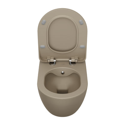 Creavit Rimoff ophang wc met rvs sproeier (bidet) - mat cappuccino
