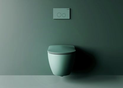 Creavit duck wc-zitting - d-model - slim design - soft close - quick release - duroplast - rvs scharnieren - nijlgroen