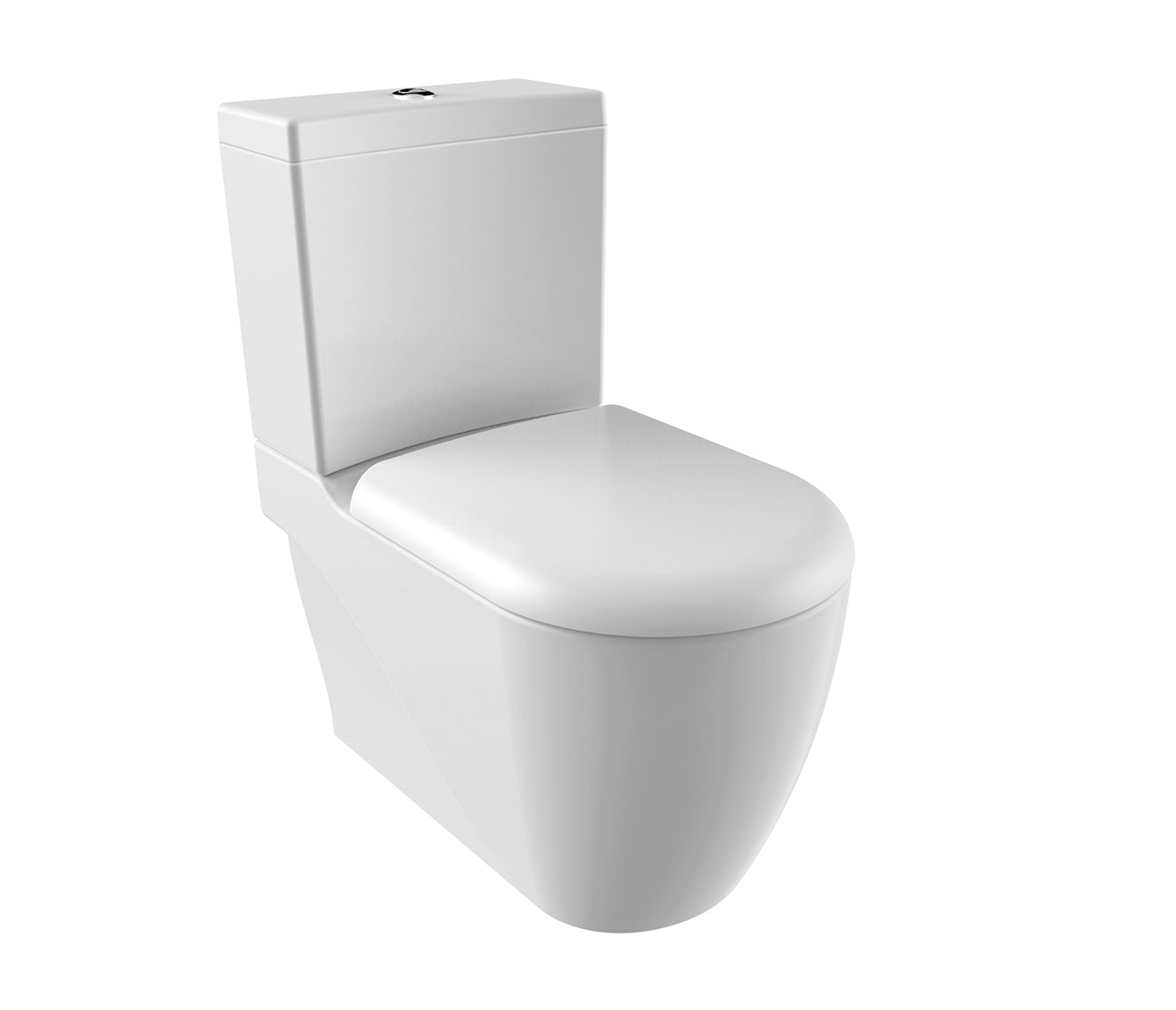 Grande xxl staande wc onderpot wit, met sproeier (bidet), muur/onder-uitgang