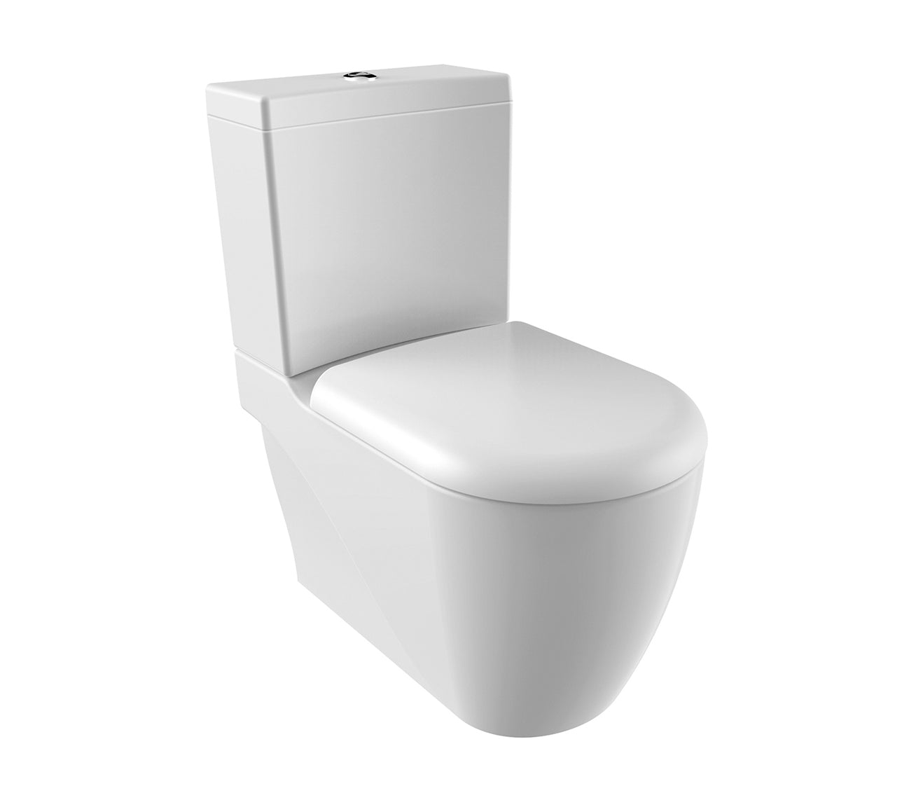 Grande xxl staande wc onderpot wit, zonder sproeier (bidet), muur/onder-uitgang