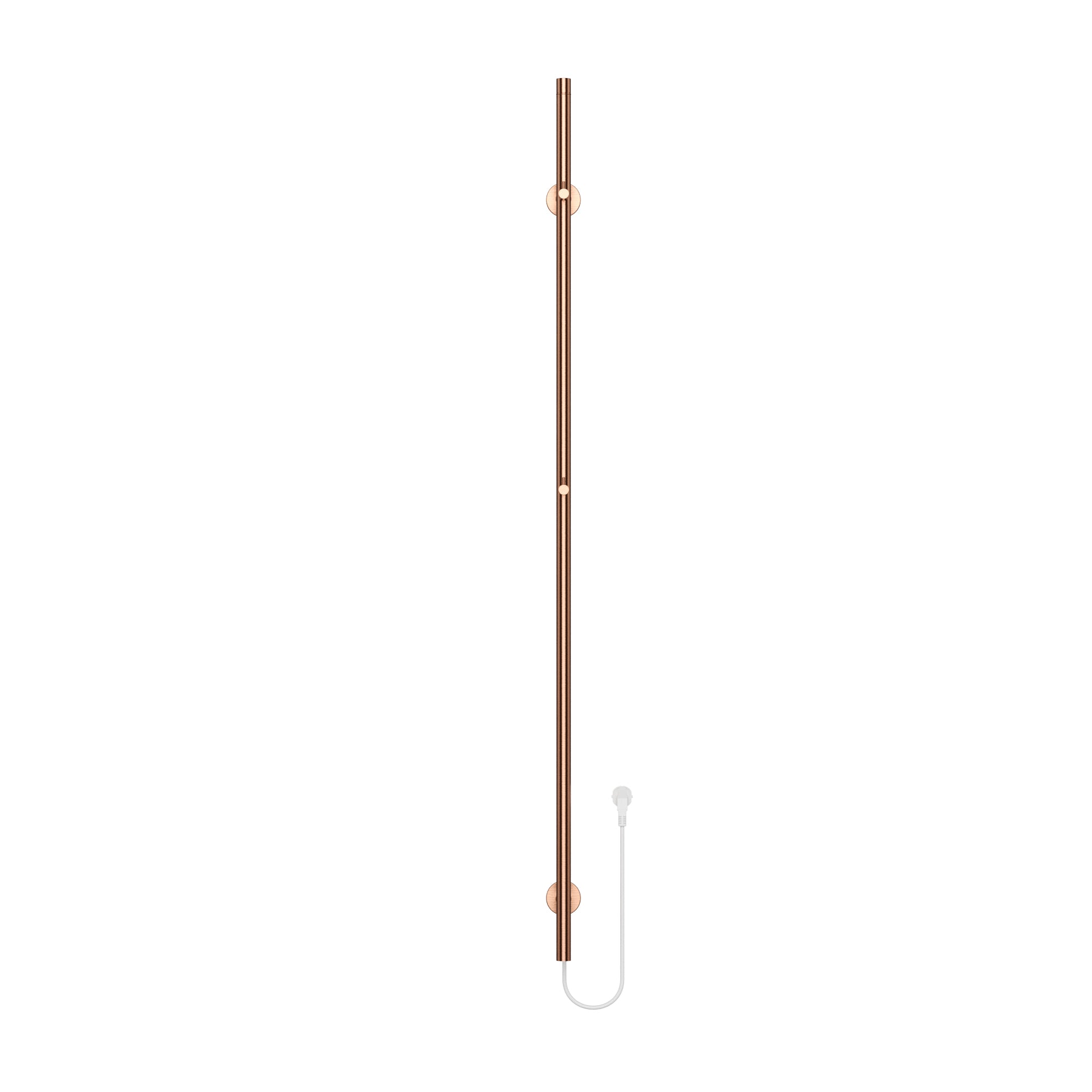 Belrad elektrische staafhanddoekdroger - enkel - met digitale, programeerbare thermostaat - 60w - ø2,5cm - 150x6,3x12,7 cm - geborsteld koper