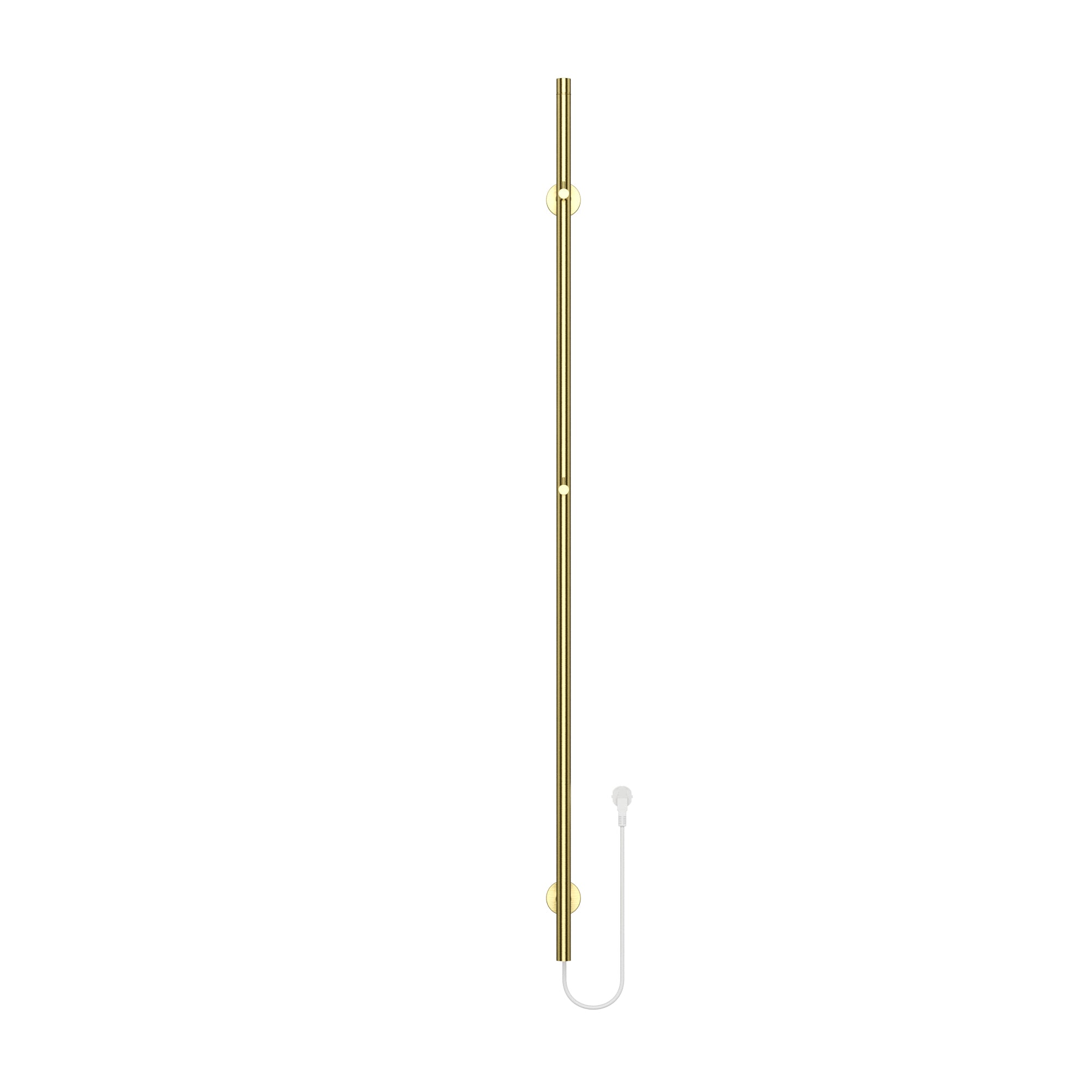 Belrad elektrische staafhanddoekdroger - enkel - met digitale, programeerbare thermostaat - 60w - ø2,5cm - 150x6,3x12,7 cm - geborsteld goud