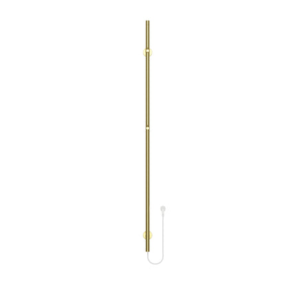 Belrad elektrische staafhanddoekdroger - enkel - met digitale, programeerbare thermostaat - 60w - ø2,5cm - 150x6,3x12,7 cm - geborsteld goud