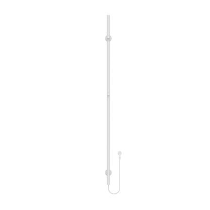 Belrad elektrische staafhanddoekdroger - enkel - met digitale, programeerbare thermostaat - 60w - ø2,5cm - 150x6,3x12,7 cm - glanzend wit