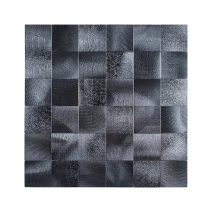 Isodeco Zelfklevende Mozaïek Steenstrip Blok Vierkant GunMetal