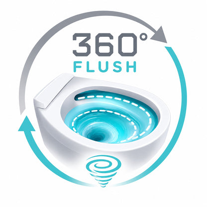 Aloni pro hangtoilet met bidet - tornado flush - randloos - met bidetkraan koud en warm water - met zitting - 52,5cm - mat zwart