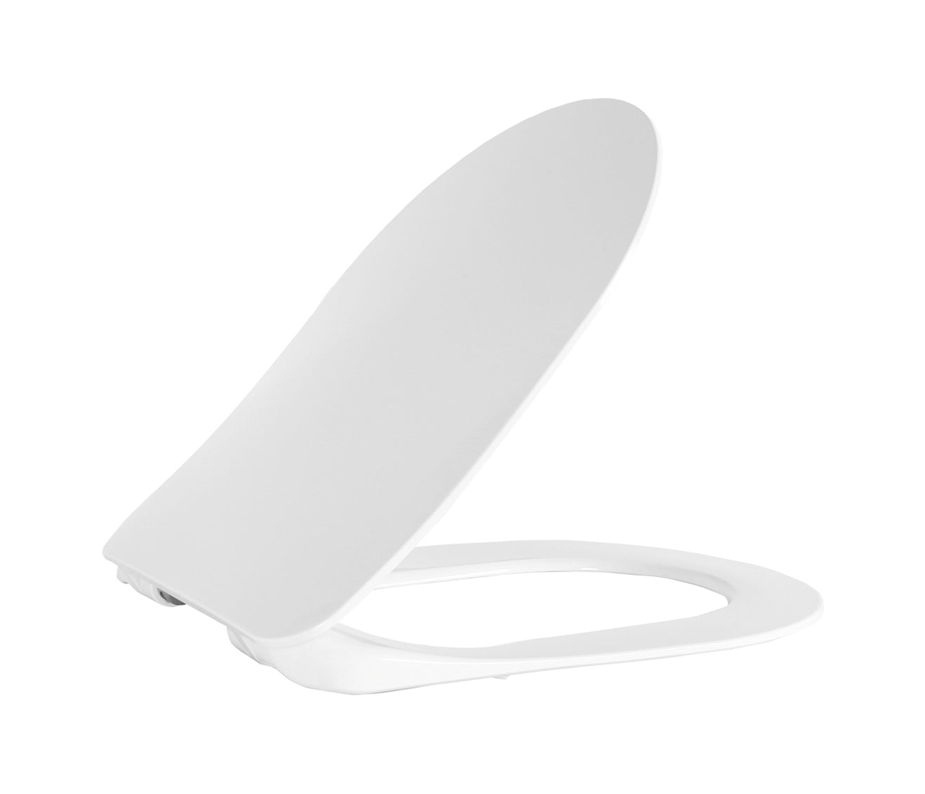 Creavit duck wc-zitting - d-model - slim design - soft close - quick release - duroplast - rvs scharnieren - glanzend wit