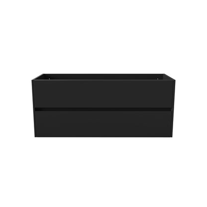 Aloni hayat wastafelonderkast - 2 lades - softclose - greeploos - 119,5x50x45 cm - mat zwart