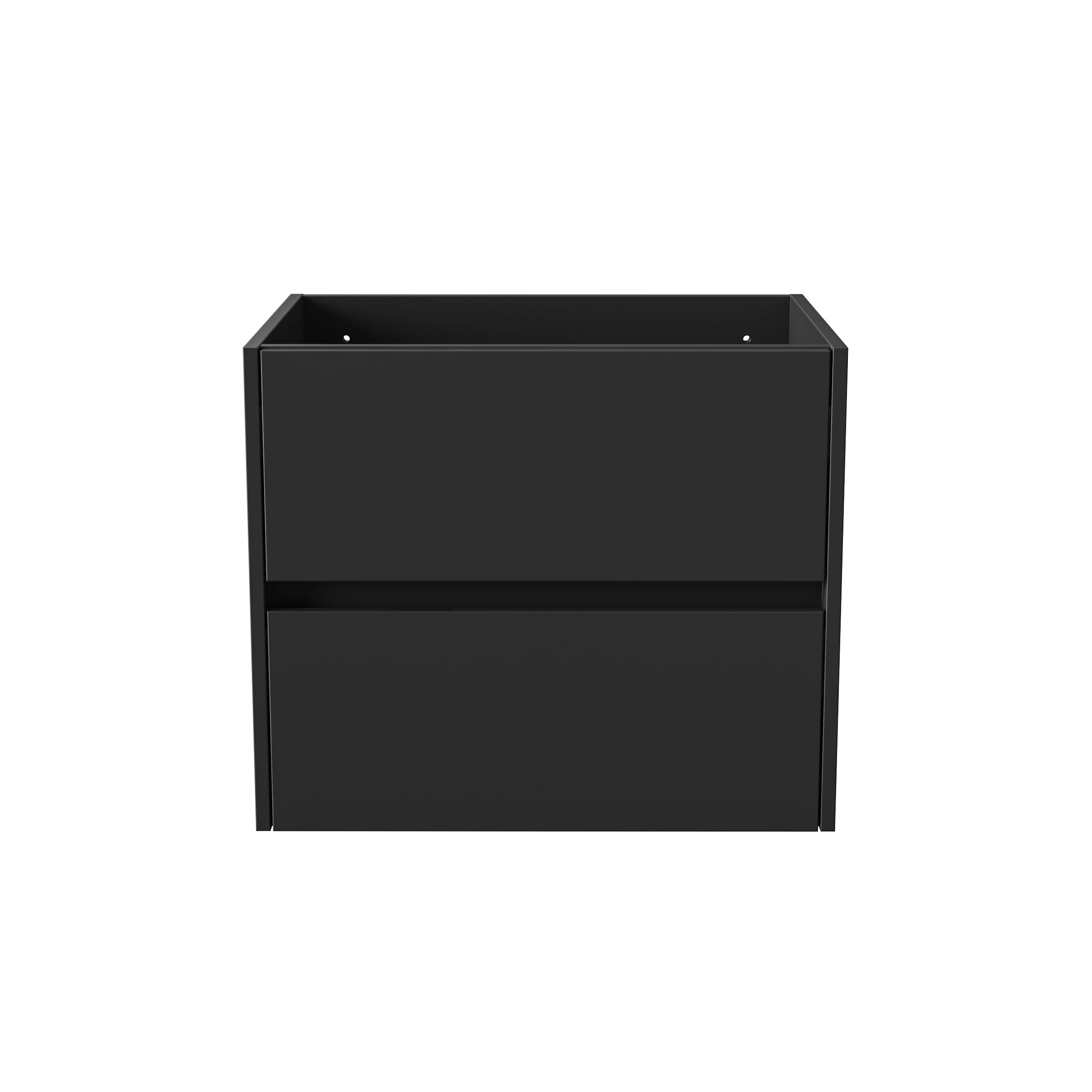 Aloni hayat wastafelonderkast - 2 lades - softclose - greeploos - 59,5x50x45 cm - mat zwart