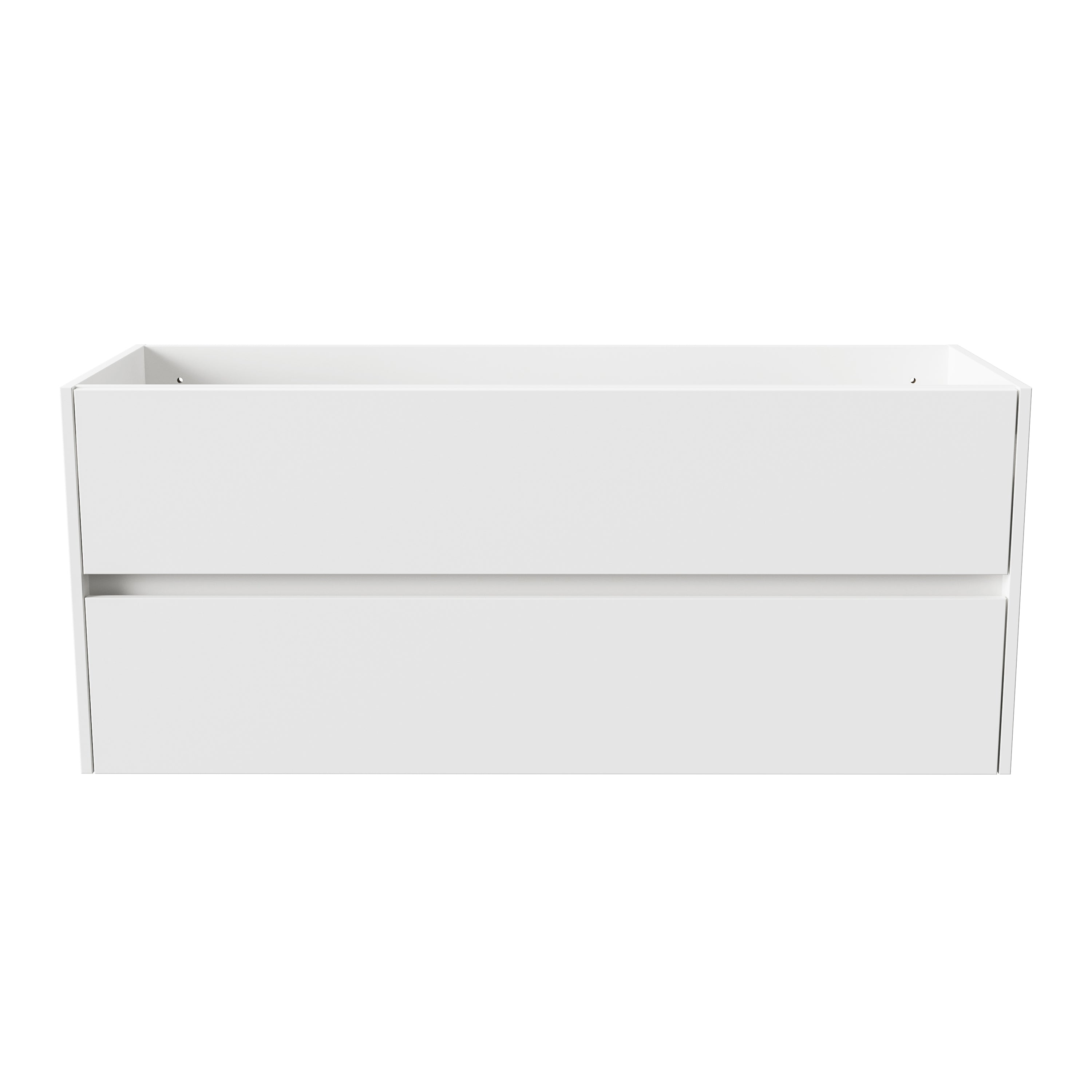 Aloni hayat wastafelonderkast - 2 lades - softclose - greeploos - 119,5x50x45 cm - glanzend wit