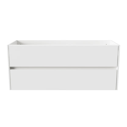 Aloni hayat wastafelonderkast - 2 lades - softclose - greeploos - 119,5x50x45 cm - glanzend wit