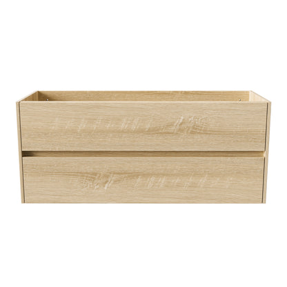 Aloni hayat wastafelonderkast - 2 lades - softclose - greeploos - 119,5x50x45 cm - eik