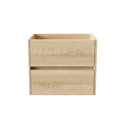 Aloni hayat wastafelonderkast - 2 lades - softclose - greeploos - 59,5x50x45 cm - eik