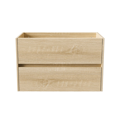Aloni hayat wastafelonderkast - 2 lades - softclose - greeploos - 79,5x50x45 cm - eik