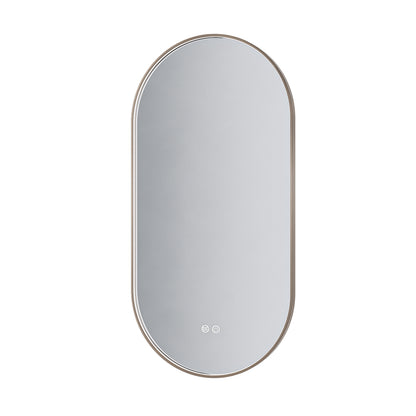 Aloni avalo spiegel - met LED verlichting - ovaal - met lijst - anti-condens - kleurtemperatuur LED 3000-6000k - dimbaar - 50