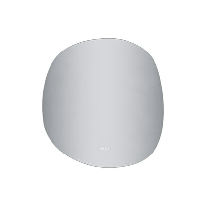 Aloni pebble spiegel - met LED verlichting - organisch - zonder lijst - anti-condens - kleurtemperatuur LED 3000-6000k - dimb