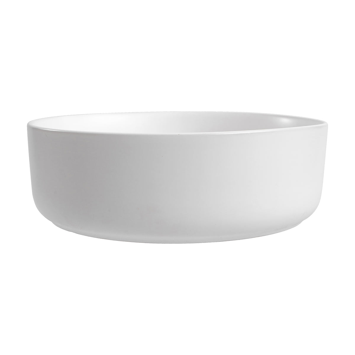 Aloni fira waskom - opbouw - zonder overloop - zonder kraangat - met click waste - keramiek - 36x12,5x36 cm - mat wit