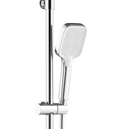 Aloni thermostatische douchekraan met planchet chroom wit