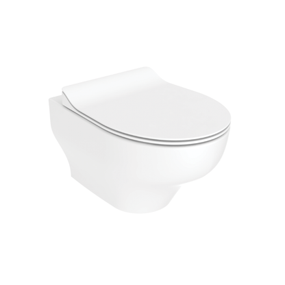 Creavit ness hangtoilet met bidet - tornado flush - randloos - zonder zitting - glanzend wit