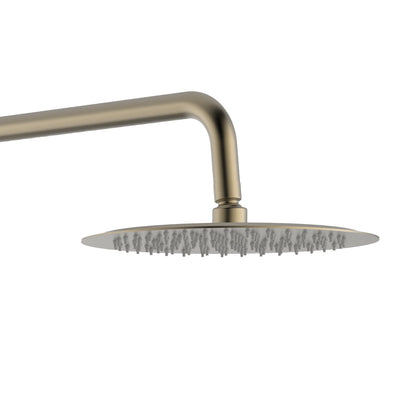 Aloni optima rondo regendoucheset - thermostatisch - opbouw - cool touch - belgaqua - geborsteld goud (PVD)