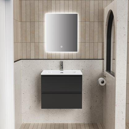 Aloni liva badkamermeubelset compleet 60cm mat zwart